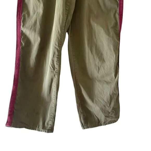 Zara Woman The Worker Straight Green / Red Y2K Wide Leg  10 # 1678 - Picture 4 of 14